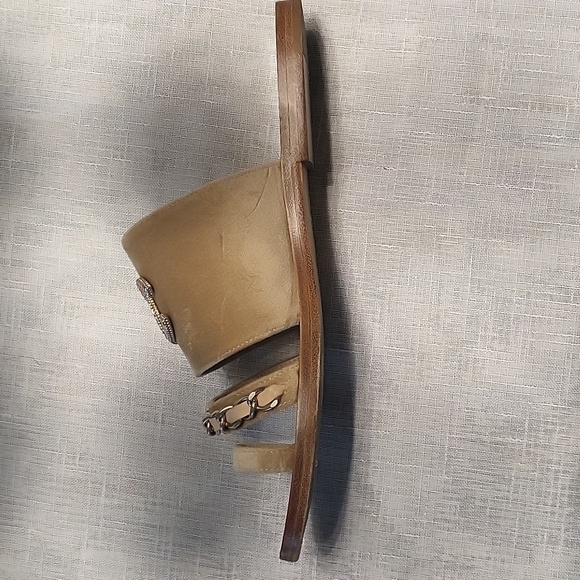 CHANEL Velvet Chain Mule Sandals - Picture 4 of 14